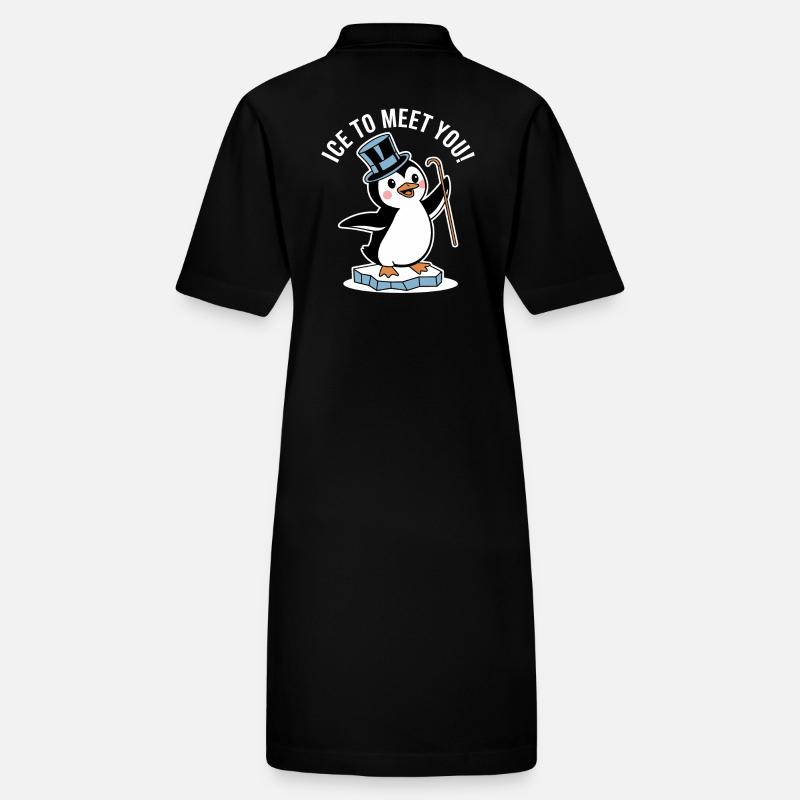 Pinguin Mit Zylinder Lustig Stanley/Stella Frauen Bio-Polokleid PAIGER