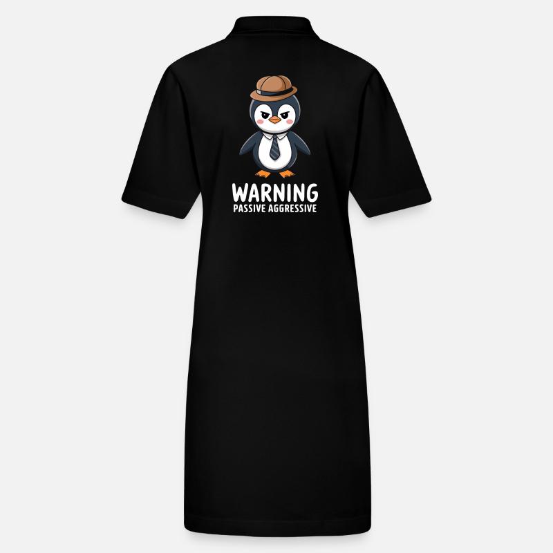Warning Passive Aggressive Pinguin Humor Stanley/Stella Frauen Bio-Polokleid PAIGER