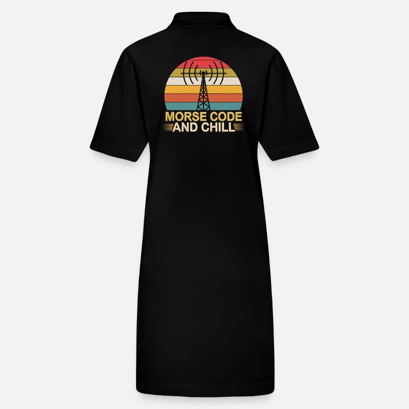 Amateurfunker Morse Code And Chill Vintage Stanley/Stella Frauen Bio-Polokleid PAIGER