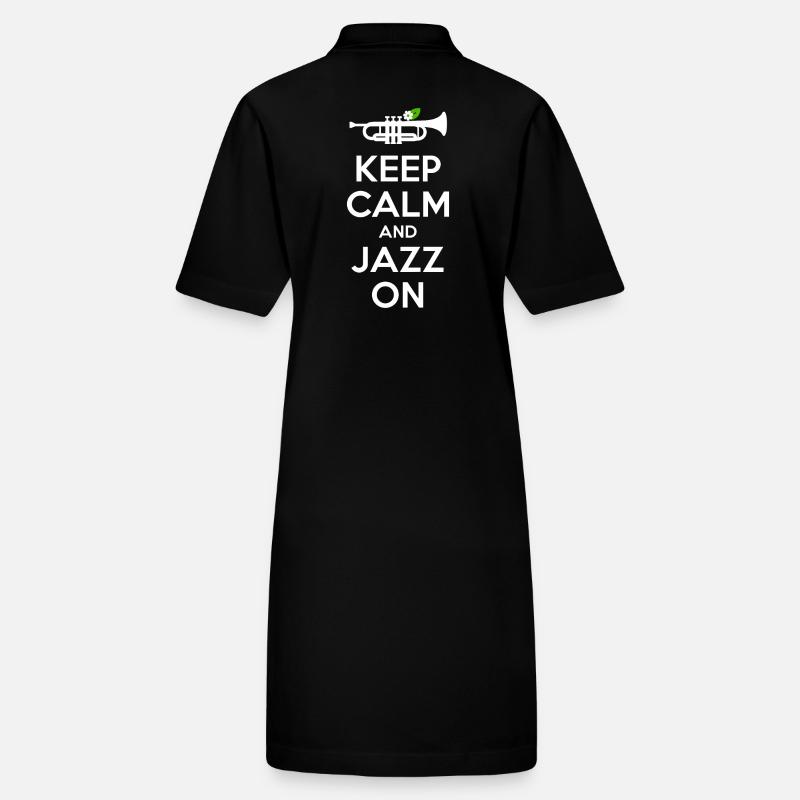 Restez calme et continuez à écouter du jazz Robe polo bio PAIGER Stanley/Stella Femme