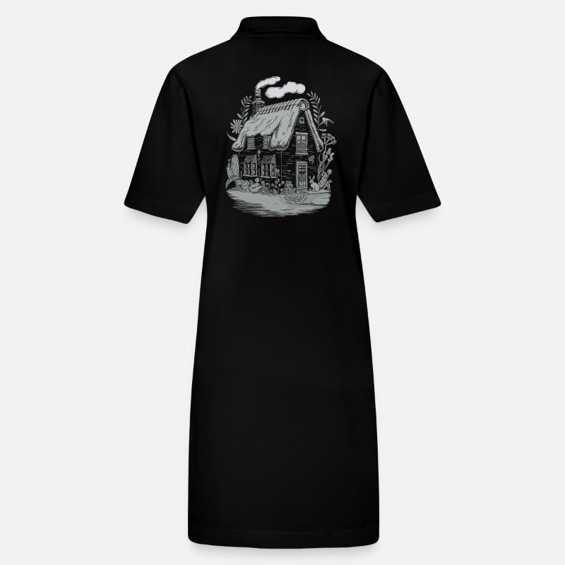 Maison Cottagecore Sombre Dans Les Bois Avec Des Lapins Robe polo bio PAIGER Stanley/Stella Femme