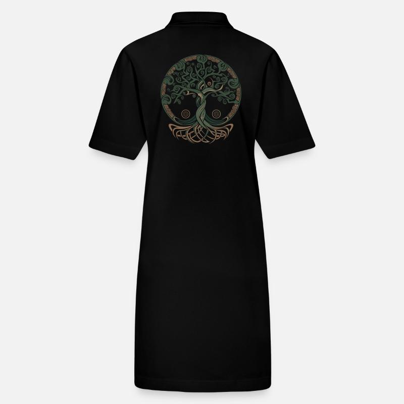 Arbre de Vie Néo Celtique Robe polo bio PAIGER Stanley/Stella Femme
