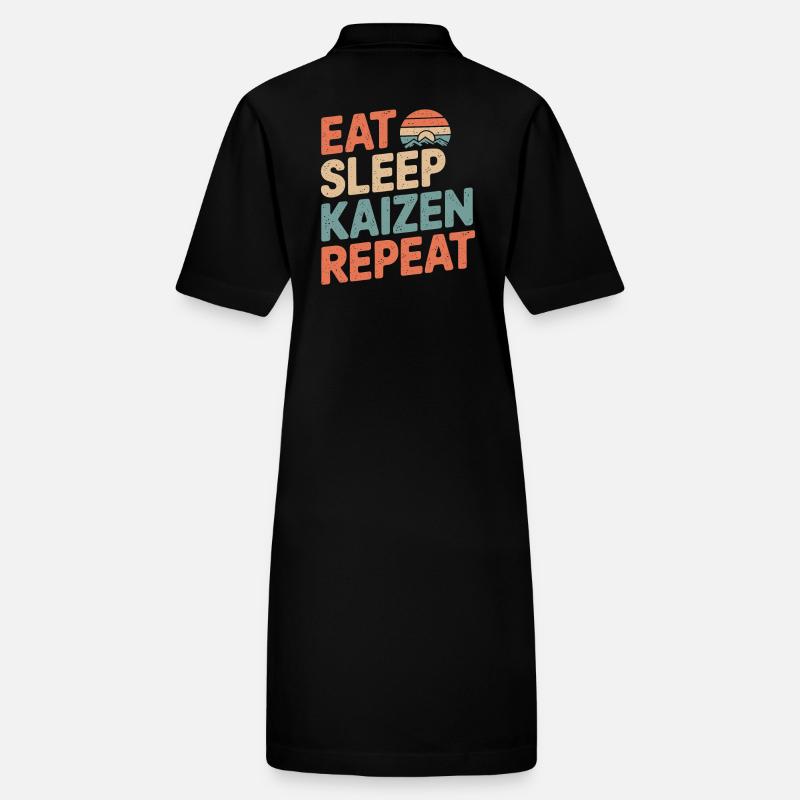 Eat Sleep Kaizen Improvement Repeat Stanley/Stella PAIGER Organic Women’s Polo Dress