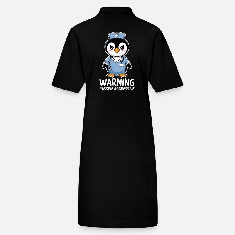 Warning Passive Aggressive Penguin Stanley/Stella PAIGER Organic Women’s Polo Dress