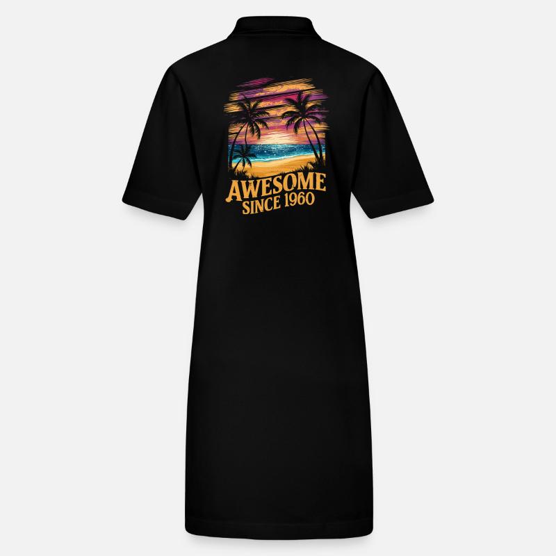 Awesome Since 1960's Beach Sunset Stanley/Stella PAIGER Organic Women’s Polo Dress