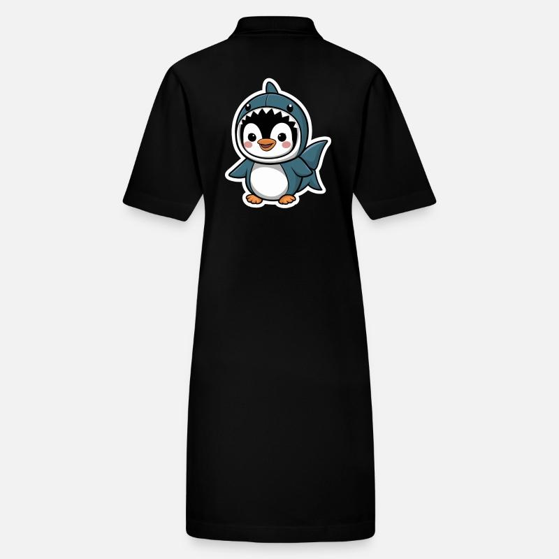 Niedlicher Pinguin Im Hai-Kostüm Stanley/Stella Frauen Bio-Polokleid PAIGER