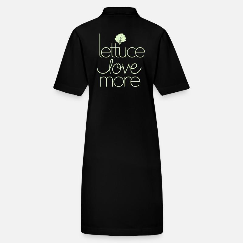 Lettuce Love More Vegan Vegetarier Botschaft Stanley/Stella Frauen Bio-Polokleid PAIGER