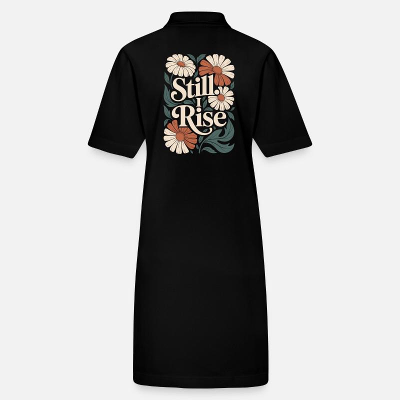 Boho Flower Vintage Quote: Still I Rise Stanley/Stella PAIGER Organic Women’s Polo Dress