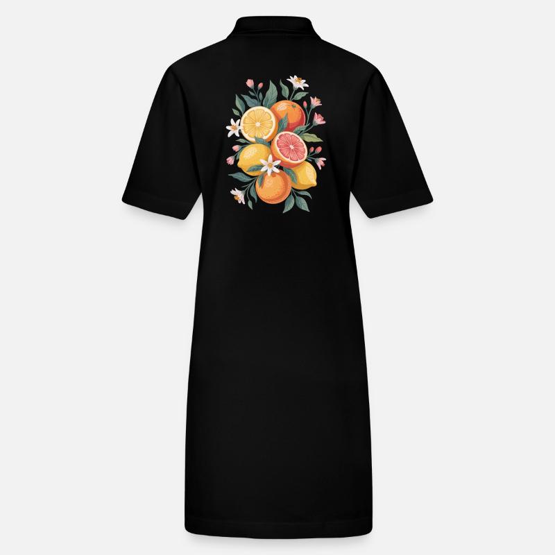 Style bohème avec des agrumes et des fleurs Robe polo bio PAIGER Stanley/Stella Femme