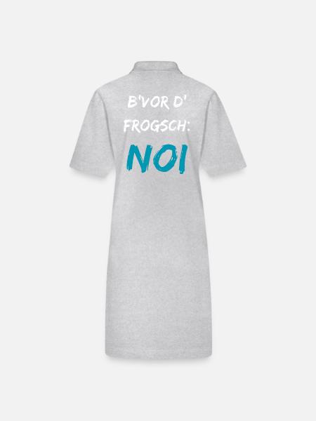 Lustig schwäbisch Spruch B'vor d' Frogsch NOI - Stanley/Stella Frauen Bio-Polokleid PAIGER - Schwarz - Hinten