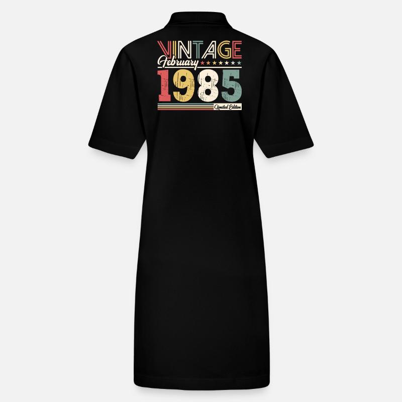 40. Geburtstag Geschenk Mann Original Februar 1985 Stanley/Stella Frauen Bio-Polokleid PAIGER