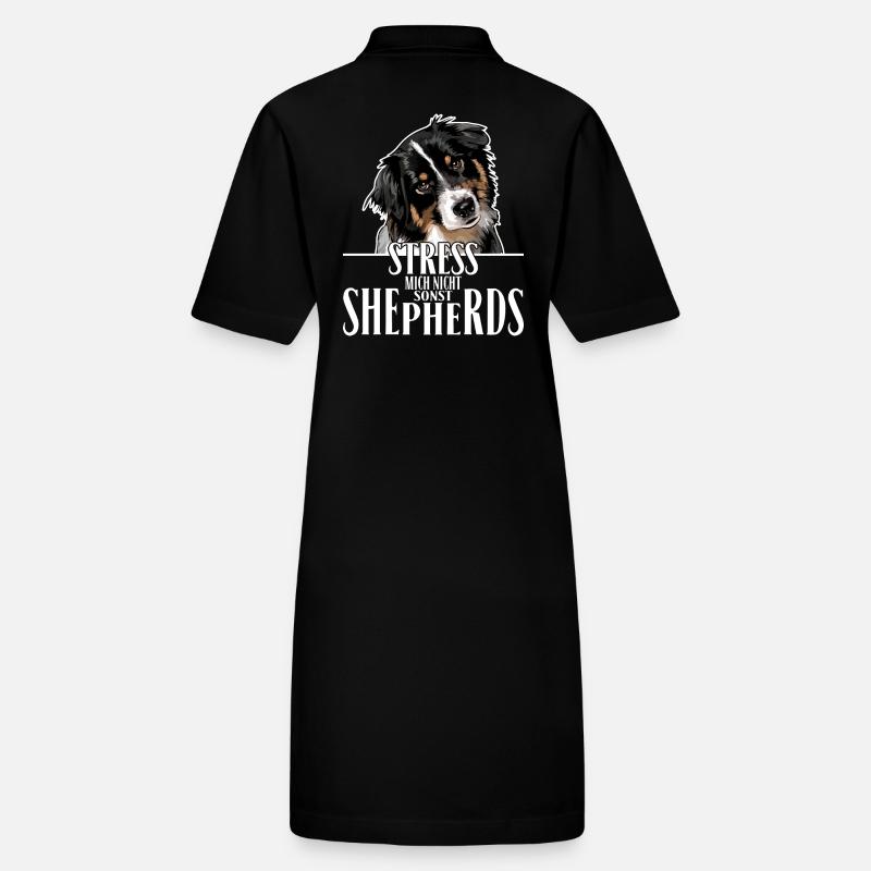 AUSTRALIAN SHEPHERD Spruch Wilsigns Aussie Hunde Stanley/Stella Frauen Bio-Polokleid PAIGER