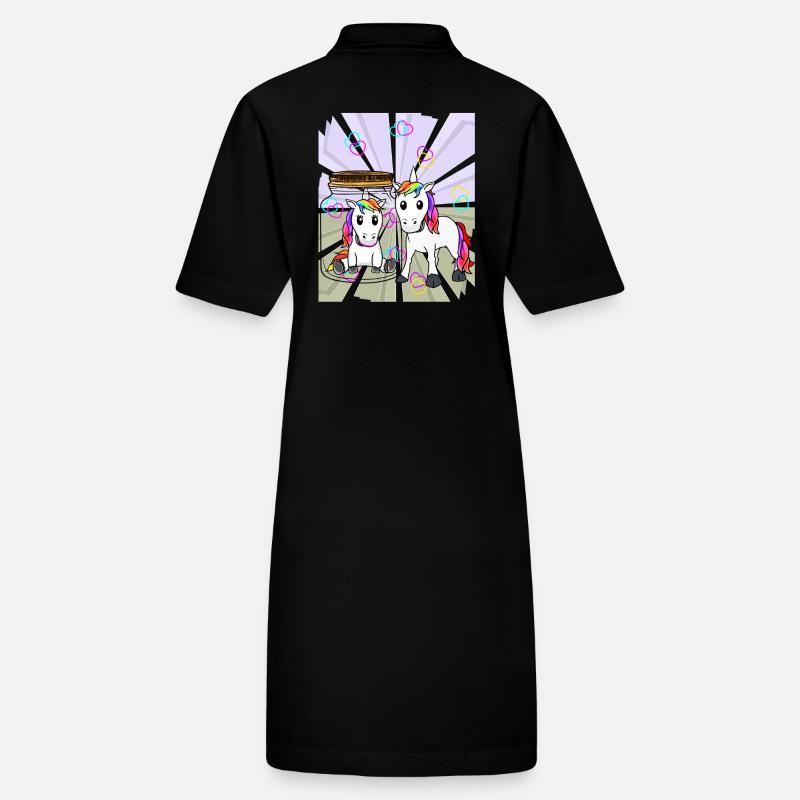 Einhörner Einhorn Fabeltier Liebe Herz Valentin Stanley/Stella Frauen Bio-Polokleid PAIGER