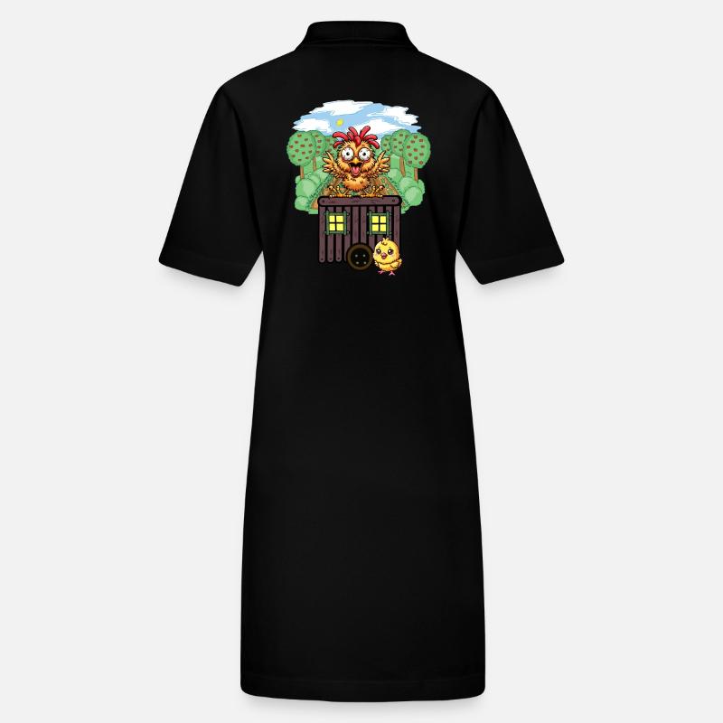 Poulets Poulet Construction Remorque Jardin Poulailler Robe polo bio PAIGER Stanley/Stella Femme