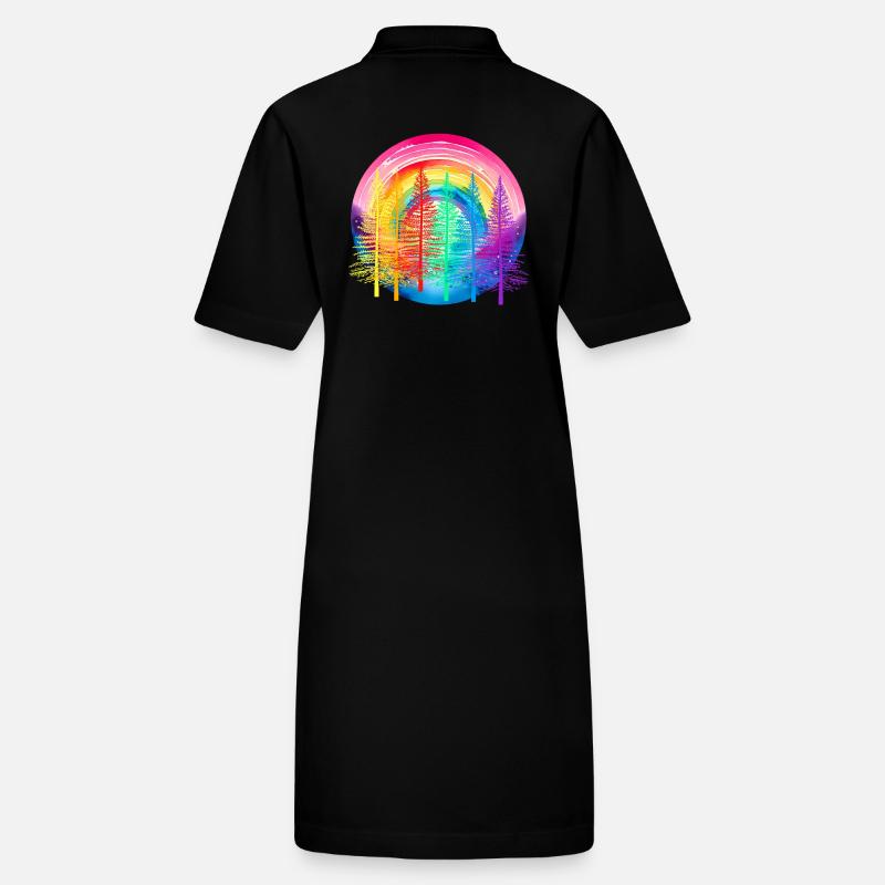 Regenbogen Wald LGBT Nadelwald Regenbogenfahne Stanley/Stella Frauen Bio-Polokleid PAIGER