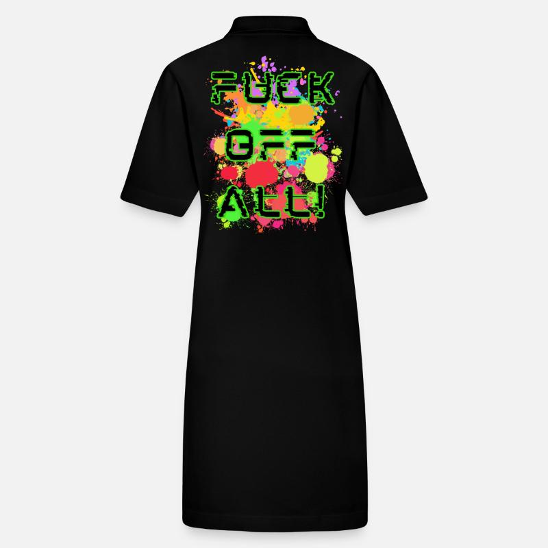Explosion der Farben mit Untertiteln - Stanley/Stella Frauen Bio-Polokleid PAIGER - Schwarz