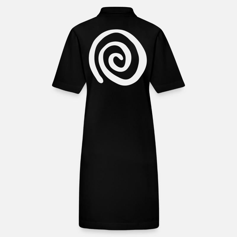 Muster und Illusion Hypnose Spirale Stanley/Stella Frauen Bio-Polokleid PAIGER