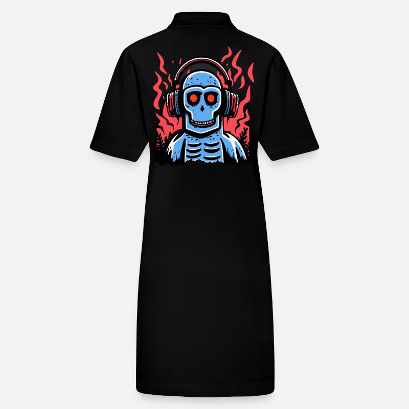 Casque bleu avec singes zombies disco Robe polo bio PAIGER Stanley/Stella Femme