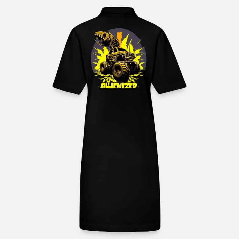 Monstertruck mit Alien-Greifarm mit Explosion Stanley/Stella Frauen Bio-Polokleid PAIGER