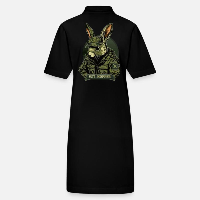 Rabbit military forest defense commandos Stanley/Stella PAIGER Organic Women’s Polo Dress
