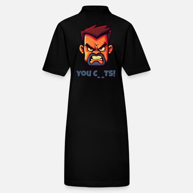 Angry Face Butcher Funny Insult Stanley/Stella PAIGER Organic Women’s Polo Dress