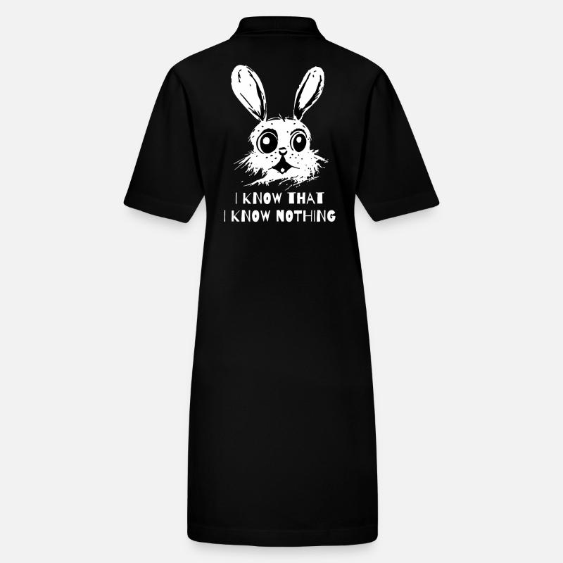 I Know That I Know Nothing - A Wise Rabbit Stanley/Stella PAIGER Organic Women’s Polo Dress