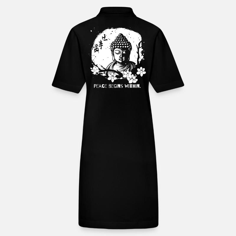 Frieden beginnt im Inneren - Buddha Stanley/Stella Frauen Bio-Polokleid PAIGER