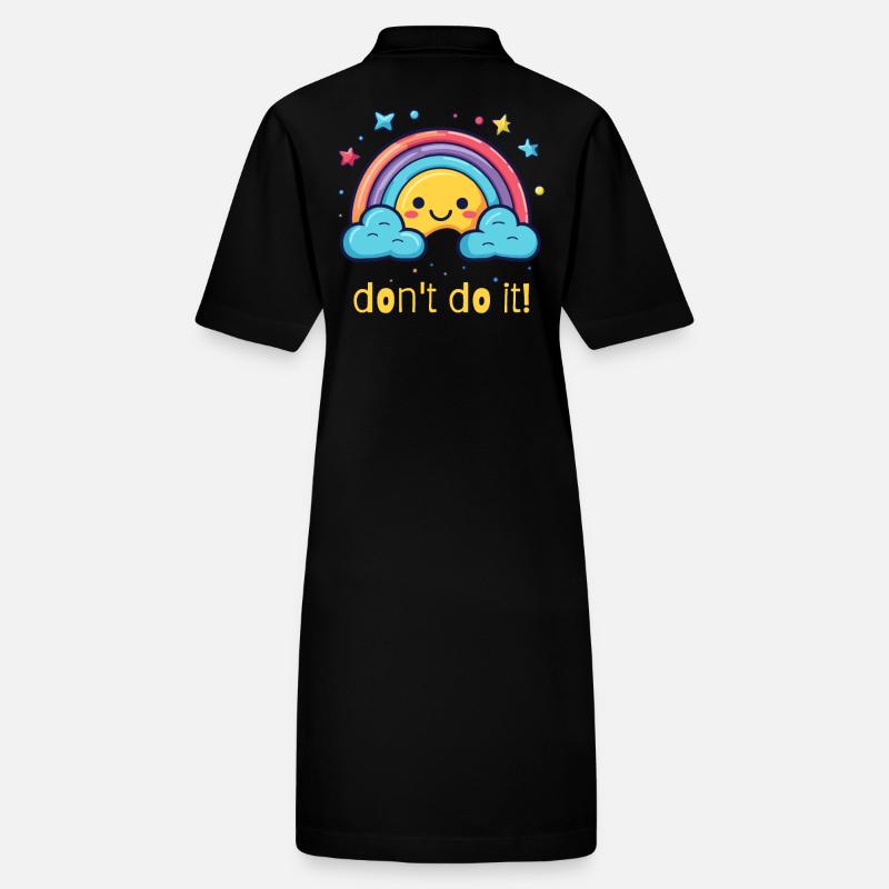 Ne le fais pas, arc-en-ciel heureux Robe polo bio PAIGER Stanley/Stella Femme