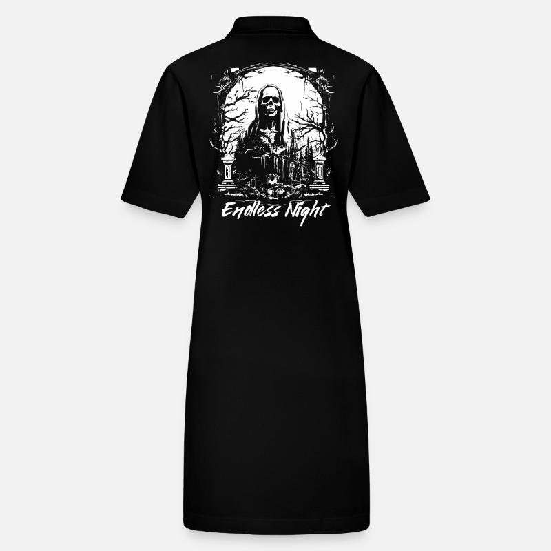 Endlose Nacht Sensenmann Stanley/Stella Frauen Bio-Polokleid PAIGER