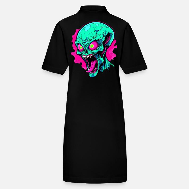 Wütende Alien-Invasion Stanley/Stella Frauen Bio-Polokleid PAIGER