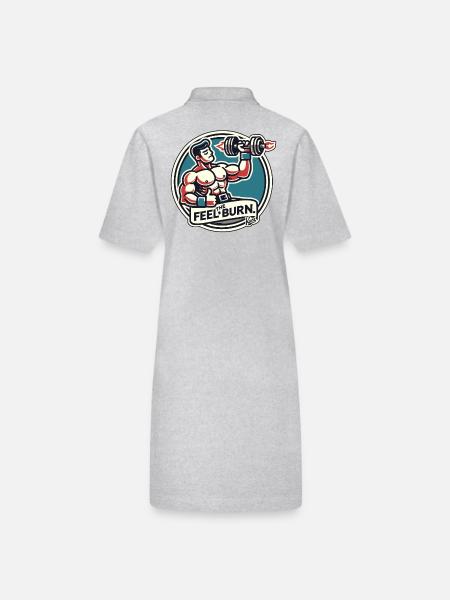 Bodybuilder pumps iron: Feel the burning sensation - Stanley/Stella PAIGER Organic Women’s Polo Dress - black - Back