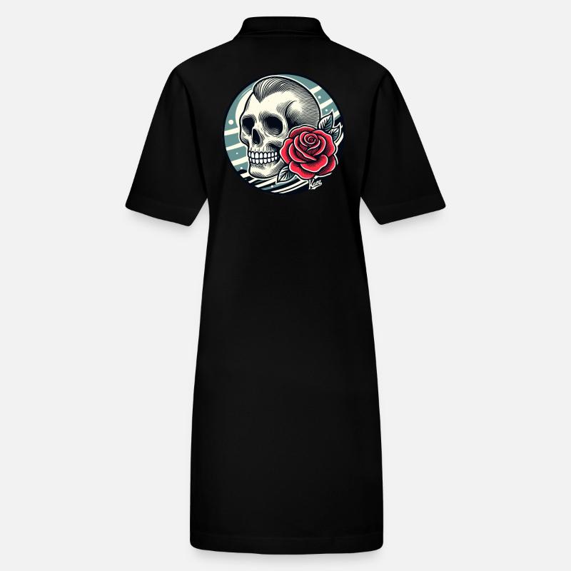 Retro Skull and Rose Stanley/Stella PAIGER Organic Women’s Polo Dress