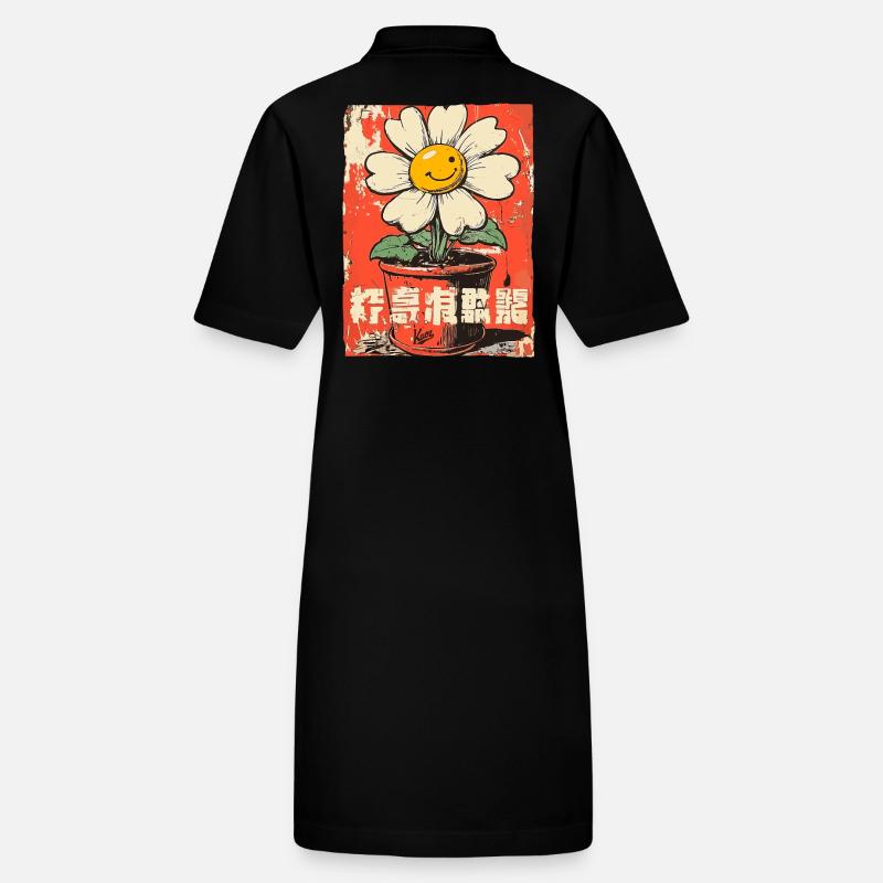 Lustige Blume im Blumentopf Stanley/Stella Frauen Bio-Polokleid PAIGER