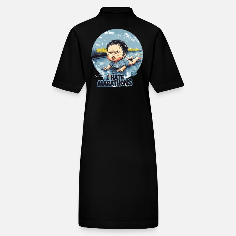 Crying baby "I hate marathons" Stanley/Stella PAIGER Organic Women’s Polo Dress