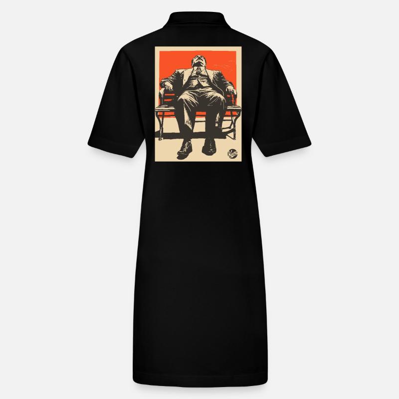 Propaganda Boreout Man on Bench Stanley/Stella PAIGER Organic Women’s Polo Dress