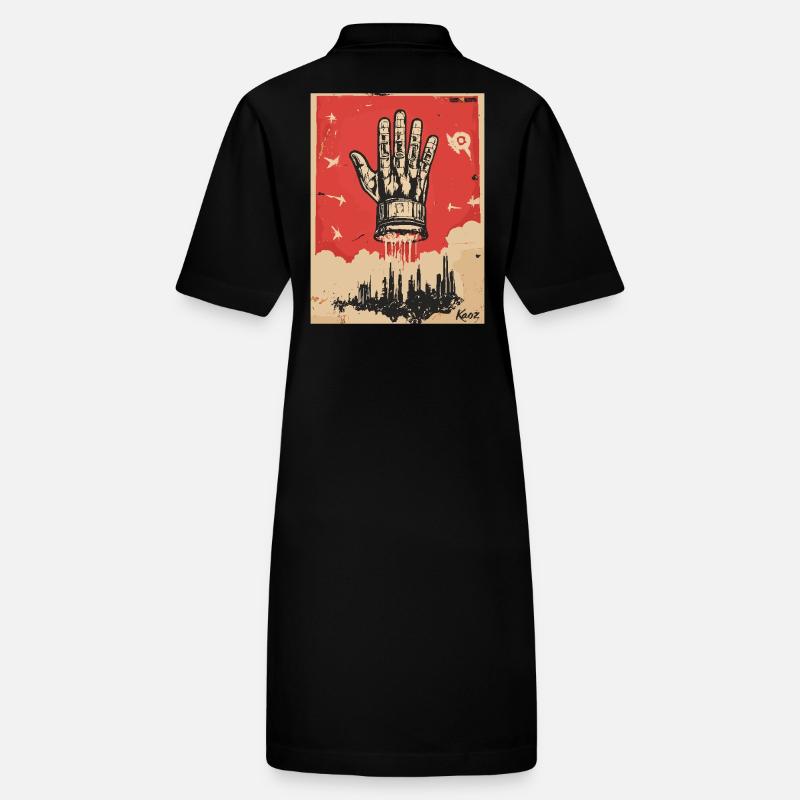 La main dans le style de la propagande Robe polo bio PAIGER Stanley/Stella Femme