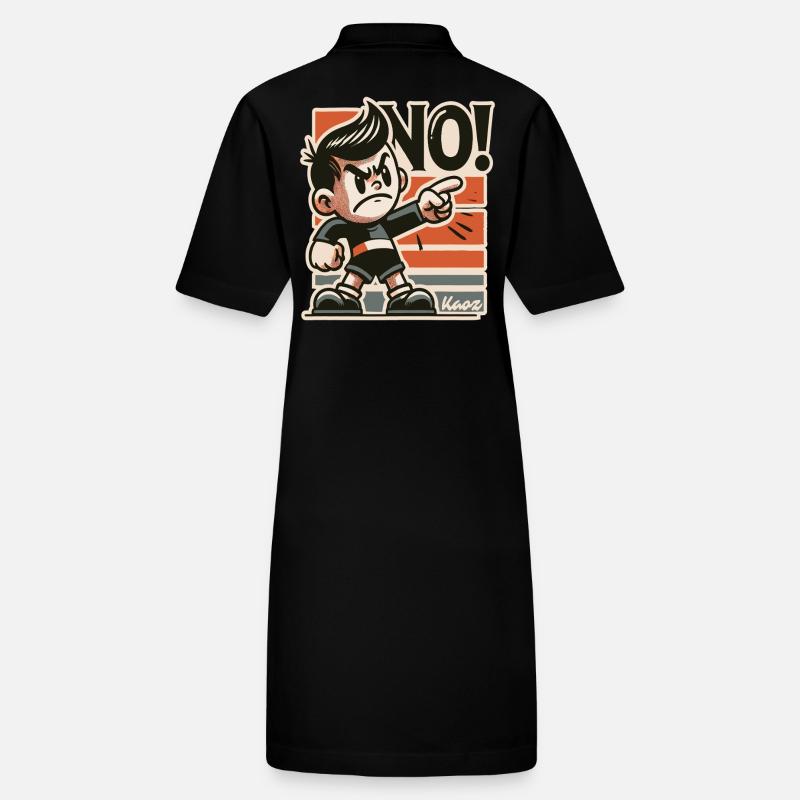 Naughty retro boy and rascal says no Stanley/Stella PAIGER Organic Women’s Polo Dress