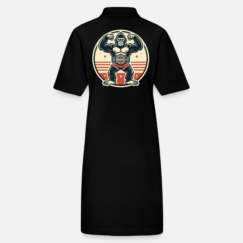 Strong gorilla with champion belt Stanley/Stella PAIGER Organic Women’s Polo Dress