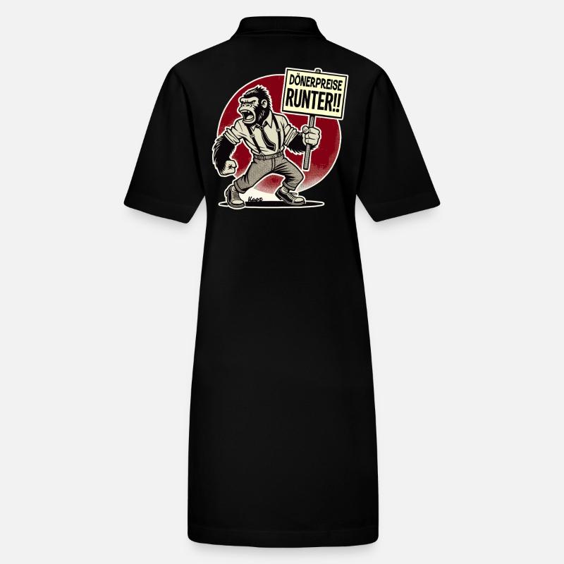 Gorilla with sign: Kebab prices down! Stanley/Stella PAIGER Organic Women’s Polo Dress