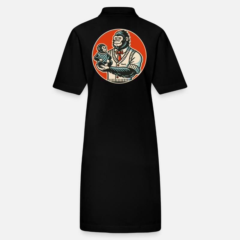 Papa gorille avec bébé Robe polo bio PAIGER Stanley/Stella Femme