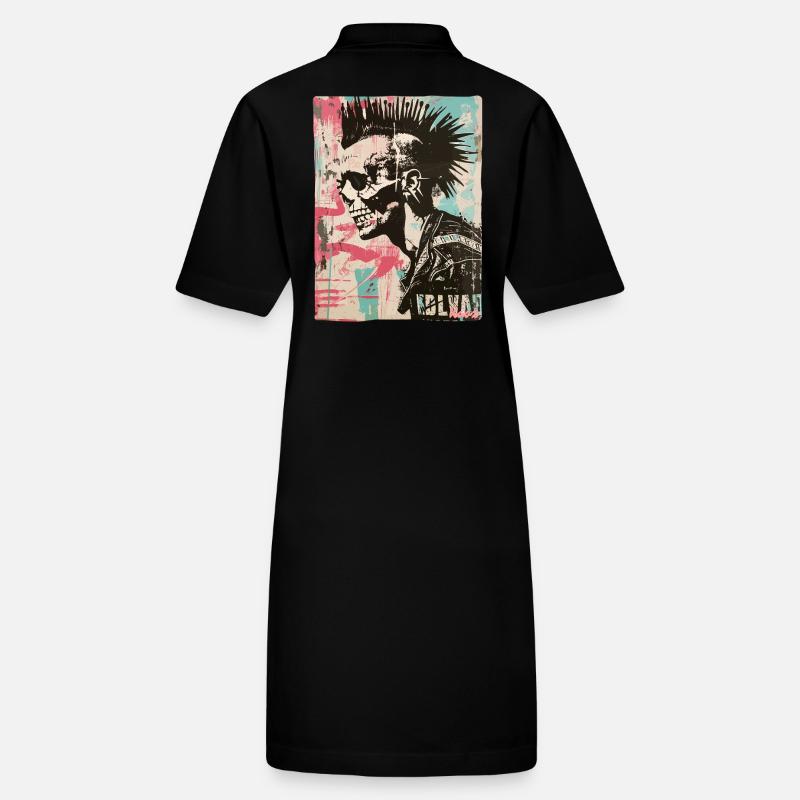 Punk Rock Totenkopf Design Stanley/Stella Frauen Bio-Polokleid PAIGER