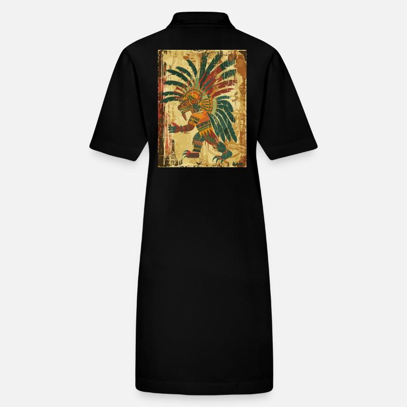 Maya-Dämonen-Gott im antiken Stil Stanley/Stella Frauen Bio-Polokleid PAIGER