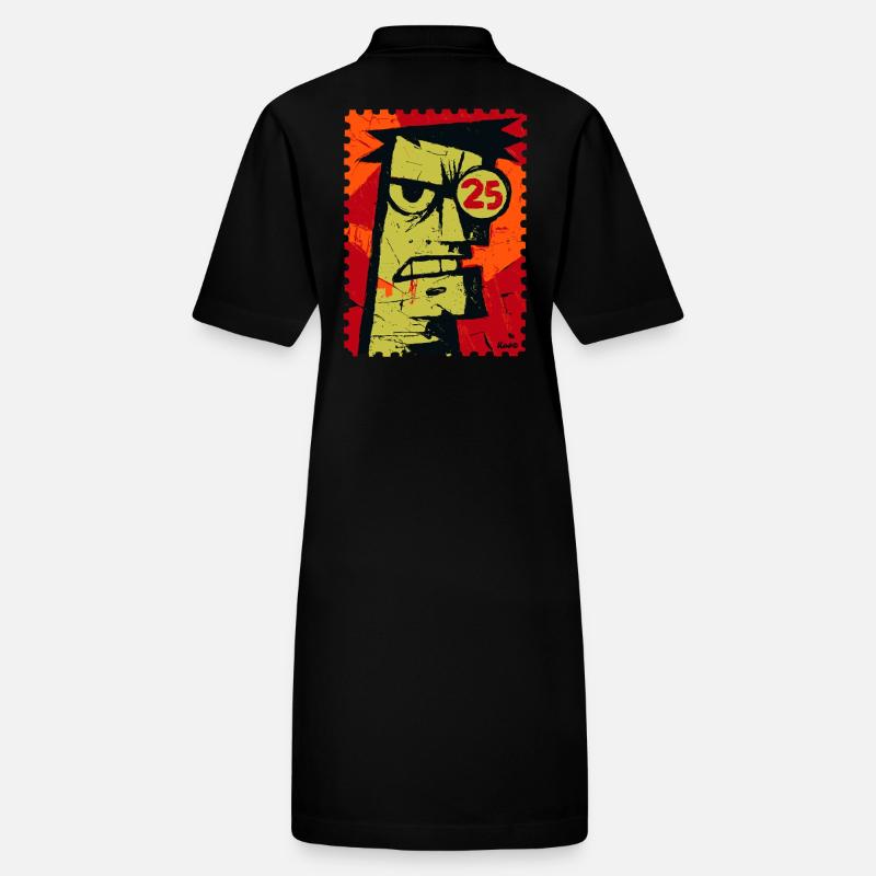 Angry guy with monocle as a stamp Stanley/Stella PAIGER Organic Women’s Polo Dress