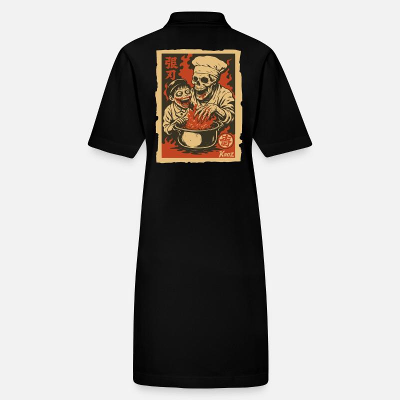 Skeleton chef with assistant and cooking pot Stanley/Stella PAIGER Organic Women’s Polo Dress