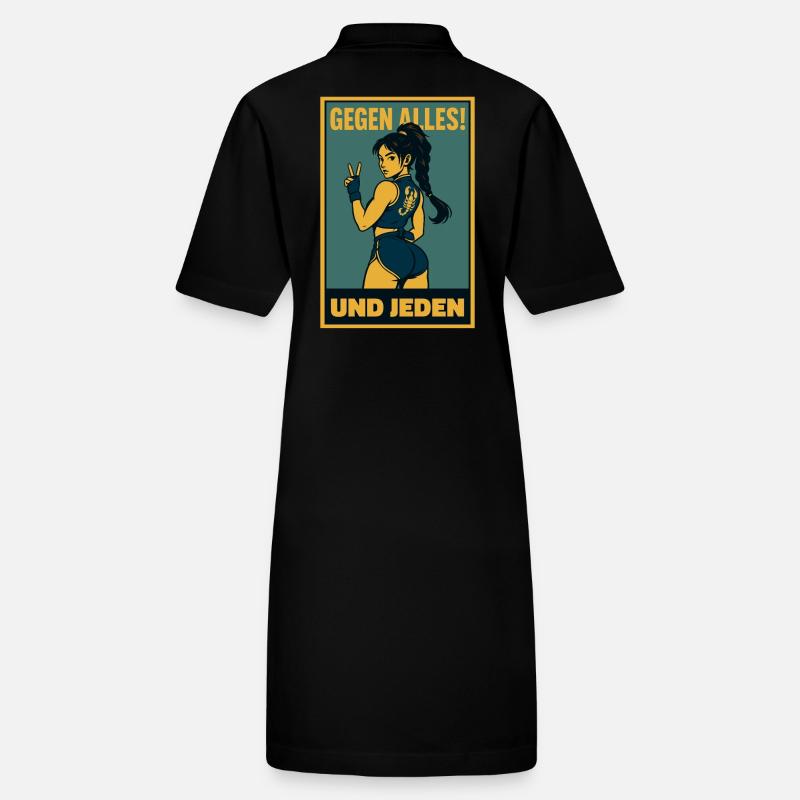 Kampfkunst Kämpferin mit Skorpion-Motiv Stanley/Stella Frauen Bio-Polokleid PAIGER