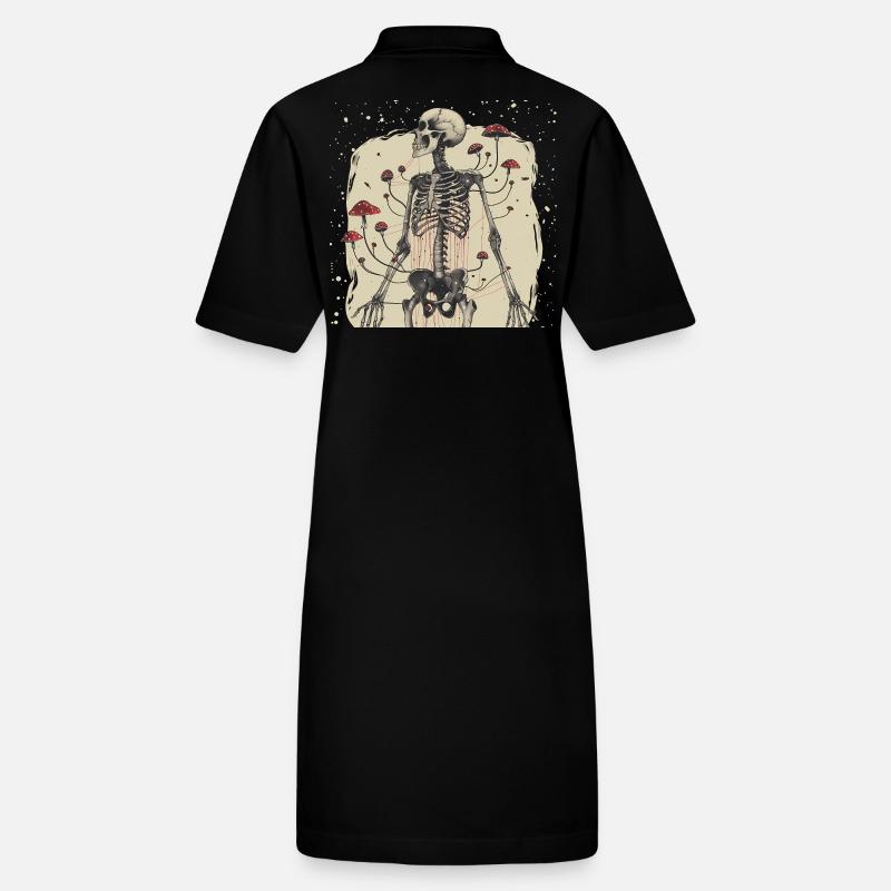 Horreur morbide Champignon Squelette Robe polo bio PAIGER Stanley/Stella Femme