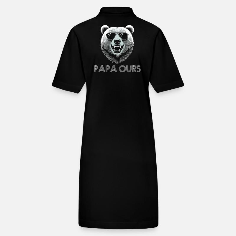 Cool bear head with sunglasses. Papa Bear Stanley/Stella PAIGER Organic Women’s Polo Dress