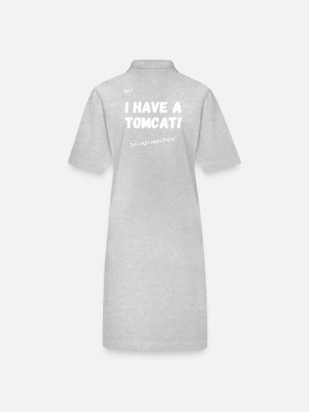 Englisches Sprichwort: I have a tomcat. - Stanley/Stella Frauen Bio-Polokleid PAIGER - Schwarz - Hinten