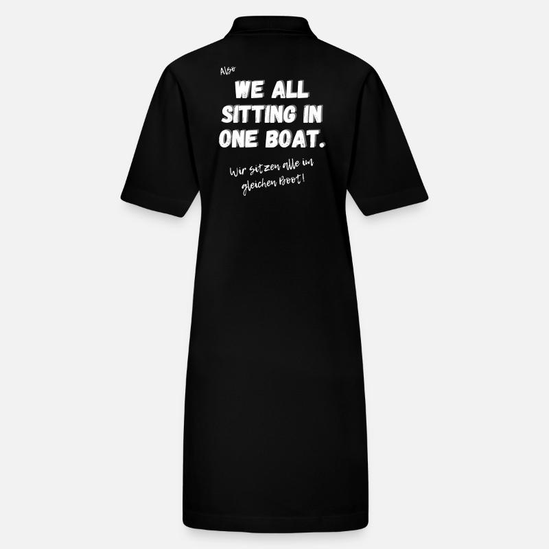Englisches Sprichwort: We all sitting in one Boat. Stanley/Stella Frauen Bio-Polokleid PAIGER