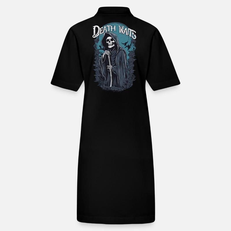 Grim Reaper « La mort attend » Art gothique Robe polo bio PAIGER Stanley/Stella Femme